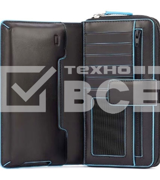 Кошелек женский Piquadro Blue Square PD1354B2R/N черный натур.кожа