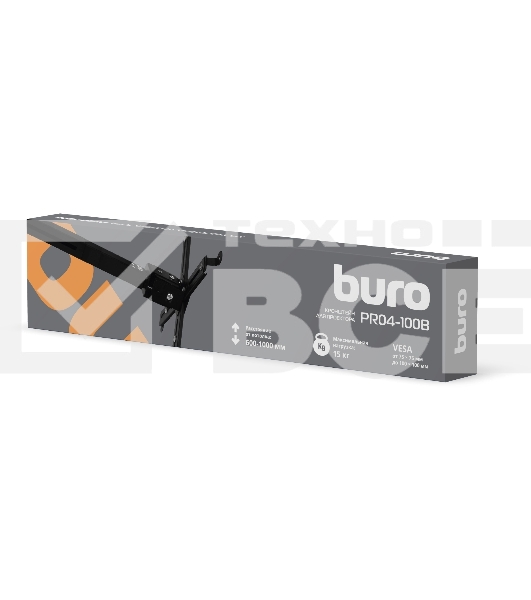 Кронштейн для проектора Buro PR04-100B черный макс.20кг потолочный поворот и наклон