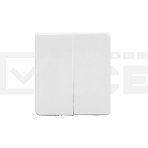 Выключатель Kranz ROUND 2 кл проходной (переключатель) 10А с/у перламутр, фото 1