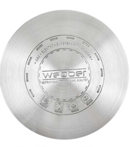 Ковш WEBBER BE-155/2 из нерж стали со стеклянной крышкой (d=16; 1.9 л) (12)