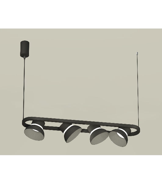 Светильник Ambrella light XB9164080/4 SBK/FR черный песок/белый матовый GX53 (С9164, N8141)