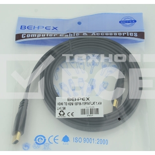 Кабель HDMI v.1.4 1.5м Flat плоский HDMI (m)/HDMI (m)