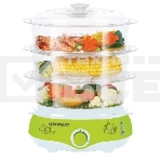 Пароварка электрическая Endever Vita-171, белый/зеленый, мощность 1000 Вт, объем 11 л, фото 1