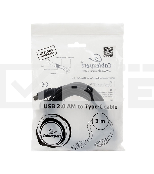 Кабель Cablexpert CCP-USB2-AMCM-10 USB2.0 AM/USB3.1TypeC, 3м, 