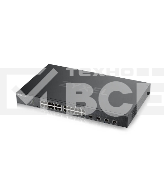 Коммутатор ZYXEL XGS1930-28 Hybrid Smart L2+ switch Zyxel Nebula Flex, 24xGE, 4xSFP+, silent (fanless), Standalone / cloud management