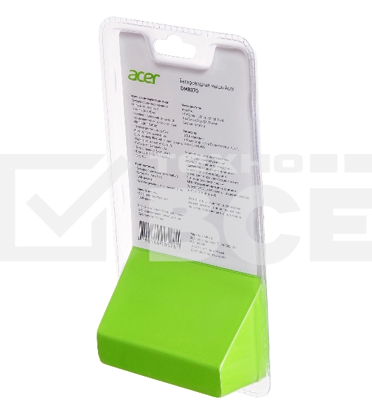 Мышь беспроводная Acer OMR070 черный, 1600 dpi, радиоканал, Bluetooth, USB, кнопки - 6