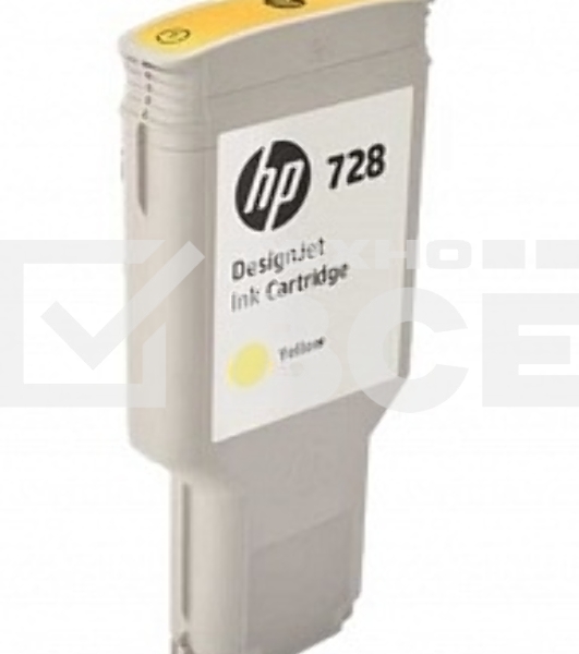Картридж струйный HP F9K15A (HP 728) для DesignJet T730, T830. Желтый. 300 мл.