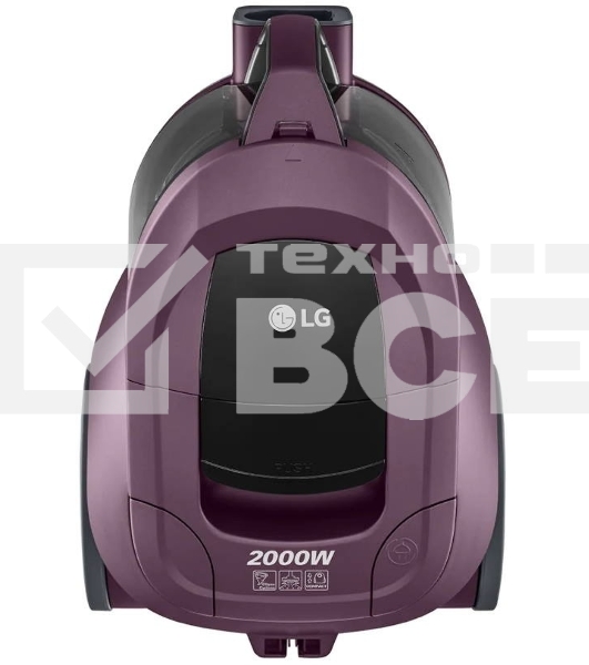 Пылесос LG VC5420NHTCW фиолетовый, 380/2000 Вт, уборка сухая, пылесборник контейнер 1.3 л