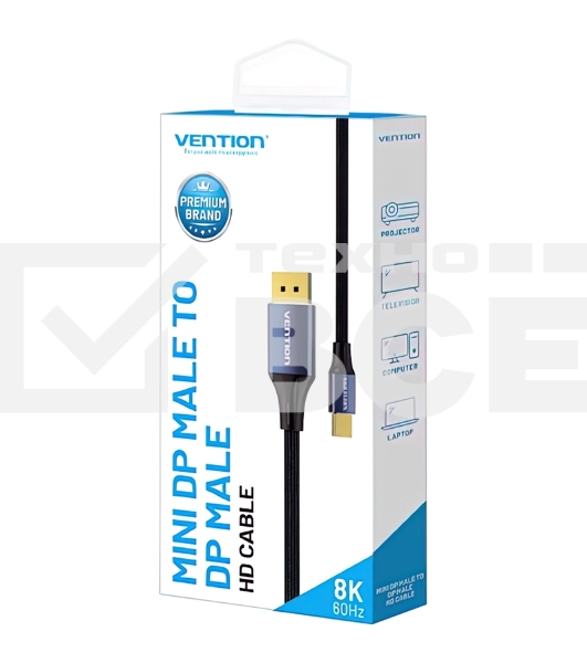 Кабель Vention DisplayPort v1.4 20M/Mini DP M - 1.5м