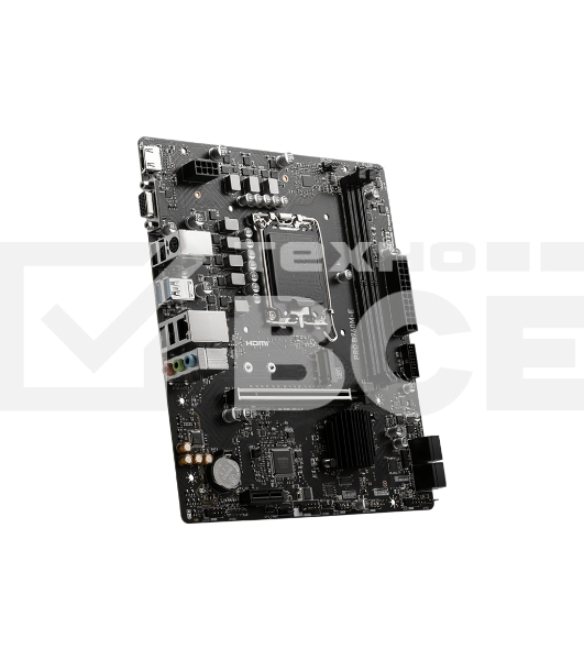 Материнская плата MSI PRO B760M-E, LGA 1700, Intel B760, 2xDDR5, 4xSATA, 1xM.2, 1xPCIe 4.0 x16, 1xPCIe 4.0 x1, 1xHDMI, 1xVGA, 1x1Gb LAN, 2xUSB-A 3.2 Gen 1, 4xUSB-A 2.0, 3x3.5 мм, 7.1, mATX