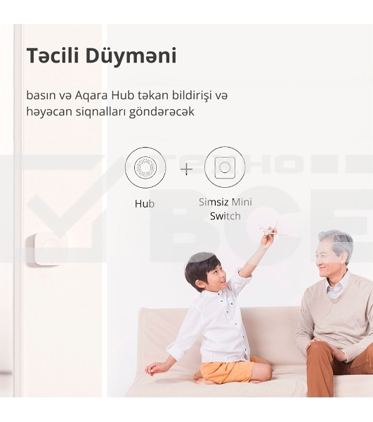 Выключатель Aqara Беспроводной мини-выключатель Aqara Wireless Mini Switch WXKG11LM