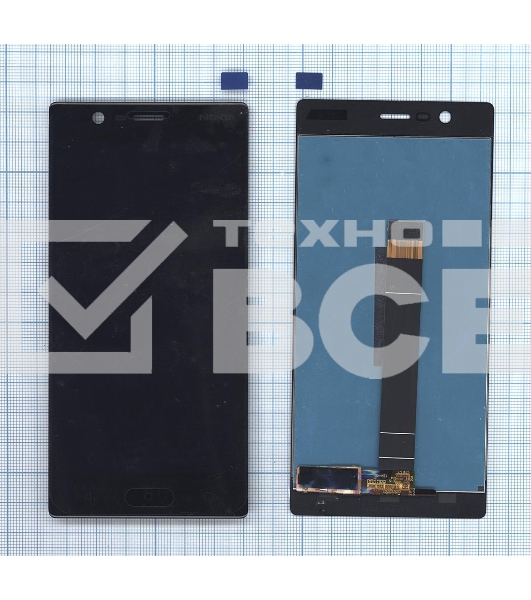 Дисплей для Nokia 3, черный