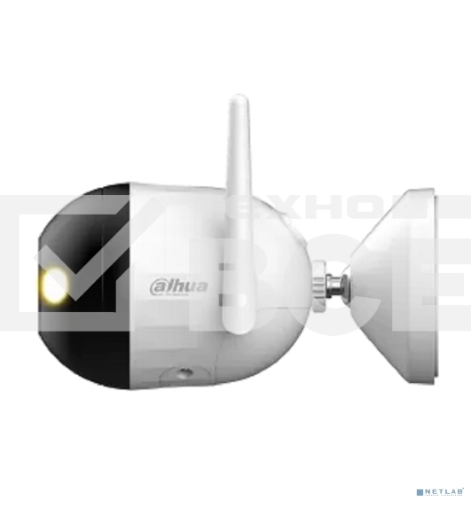 Уличная цилиндрическая IP-видеокамера DAHUA DH-IPC-F4CP-PV-0280B Smart Dual Light 4Мп, 1/3” CMOS, объектив 2.8мм, видеоаналитика, ИК 30м, LED 30м, микрофон, динамик, Wi-Fi 2.4ГГц, IP67, металл пластик