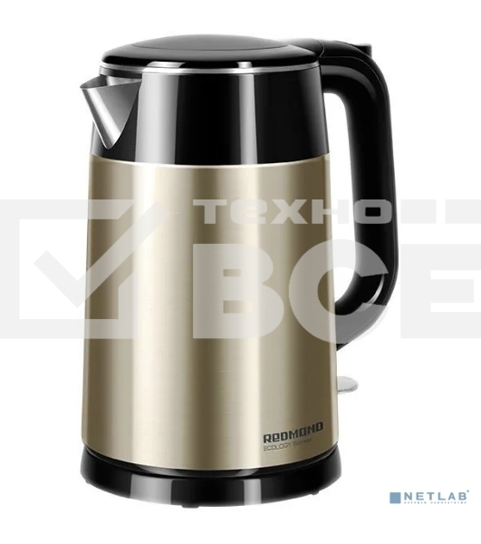 Чайник электрический Redmond RK-M1582 1.7л. 1800Вт золотистый/черный (корпус: нержавеющая сталь)