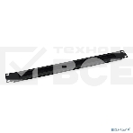 Щеточный ввод Cabeus, 1U, 43х432х12 мм (ВхШхГ), для шкафов, черный, фото 1