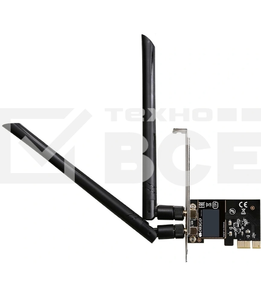 Сетевой адаптер ORIGO OWN1200A/A1A PCI-E Wi-Fi AC1200, 2.4/5 ГГц, 2 съемные антенны 5 dBi