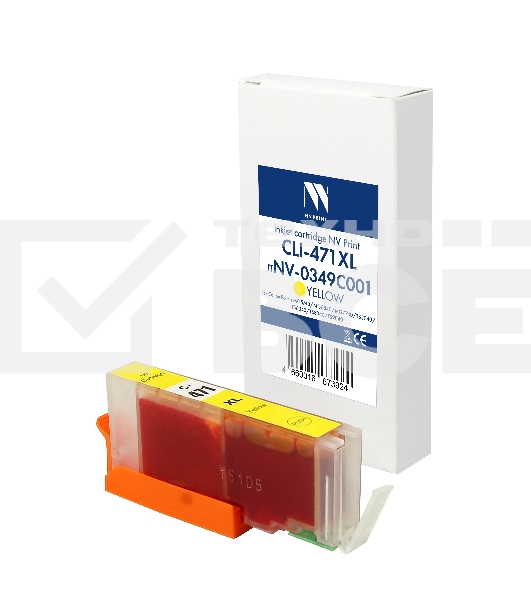Картридж струйный NVPrint CLI-471XL (NV-0349C001) Yellow для Canon Pixma MG5740/MG6840/MG7740/TS5040/TS6040/TS8040/TS9040 (12 мл) совместимый