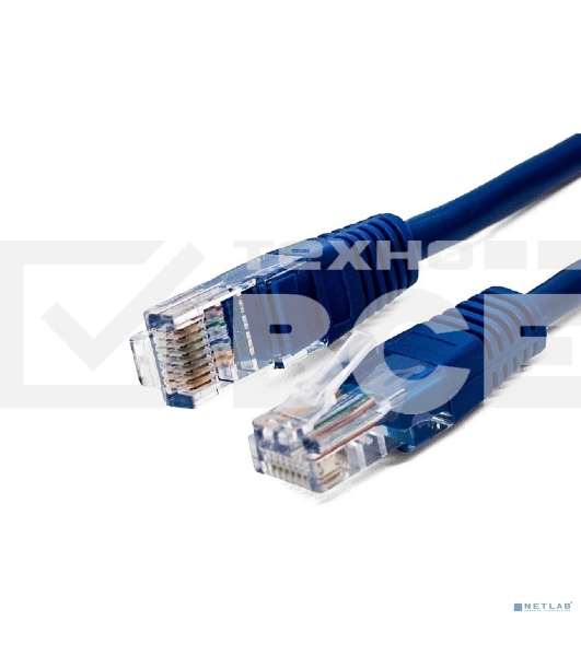 Кабель патч-корд, Filum FL-U6-0.5M-BL U/UTP 6 cat. 0.5м, 26AWG(7x0.16 мм), омедненный алюминий (CCA), PVC, синий