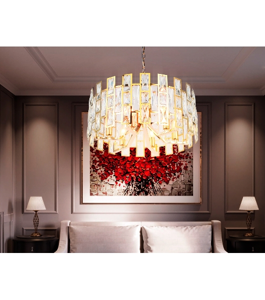 Светильник Ambrella light TR5061/6 GD/CL золото/прозрачный E14/6 max 40W D500*938