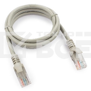 Патч-корд UTP Cablexpert кат.5e, 1м, литой, многожильный (серый)