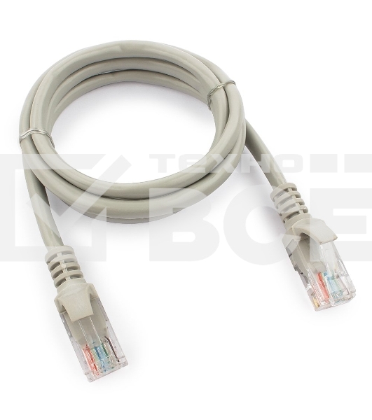 Патч-корд UTP Cablexpert кат.5e, 1м, литой, многожильный (серый)