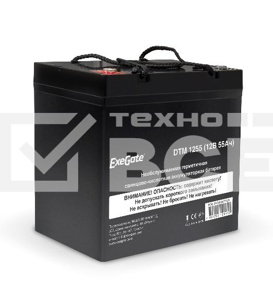 Батарея ExeGate DTM 1255 (12V 55Ah, под болт М6)