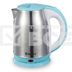 Чайник электрический Sakura SA-2147BL 1.8 л, нерж+голуб д, фото3