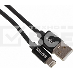 Кабель USB (m)-Lightning (m) 1м черный, фото 1