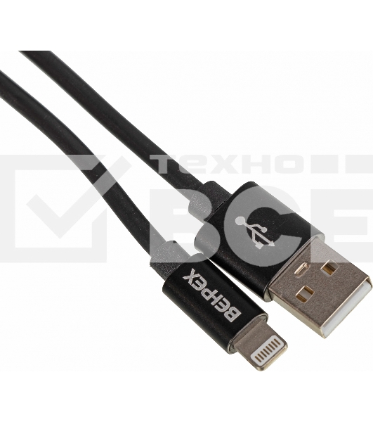 Кабель USB (m)-Lightning (m) 1м черный