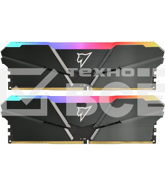 Оперативная память NETAC Shadow, DDR4, 16GB (2x8GB), 3600MHz, CL18, с радиаторами, RGB, серый