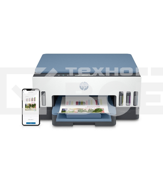 МФУ струйный HP Smart Tank 725 All-in-One (28B51A), A4, цветной, печ. 15 стр/мин. (ч/б) 9 стр/мин. (цвет), 1200x1200 dpi, Bluetooth, USB Type-A, Wi-Fi