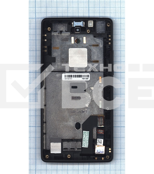Дисплей для Yota YotaPhone 1 C9660 черный с рамкой