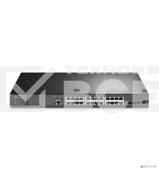 Коммутатор JetStream 28-port Gigabit L2+ Managed Switch with 24-port PoE+, PoE budget up to 384W, support SDN