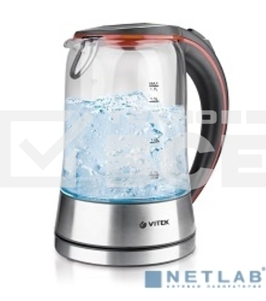 Чайник Vitek VT-7005(TR) Мощность 1850-2200 Вт. Максимальный объем 1,7 л. Корпус из нержавеющей стали.