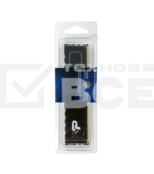 Оперативная память Patriot Signature Premium, DDR4, 8GB (1x8 GB), 3200 MHz, CL22, радиатор, чёрный