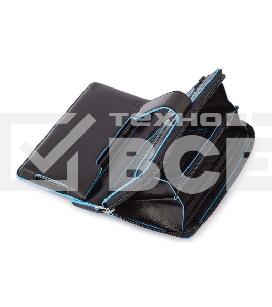 Кошелек женский Piquadro Blue Square PD1354B2R/N черный натур.кожа