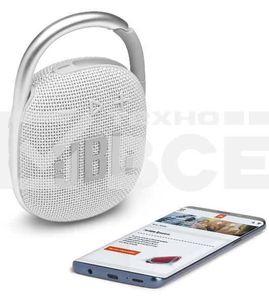 Портативная акустическая система JBL CLIP 4, белый