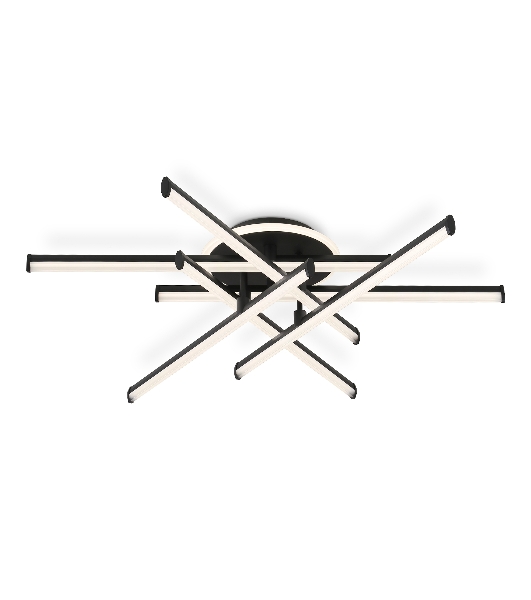 Потолочный светодиодный светильник Ambrella light FL6252 BK черный 97W 3000K-6400K 805*760*170 (ПДУ ИК)
