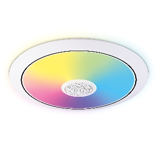 Музыкальный светодиодный светильник Ambrella light FZ710 WH белый IP20 40W 3000-6500K+RGB Music 370*56 (ПДУ ИК)