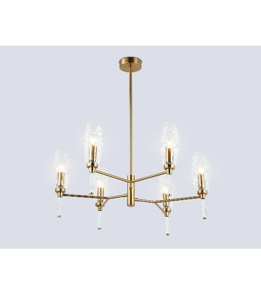 Люстра Ambrella light LH55201/6 BS/CL латунь/прозрачный E14*6 max 40W D660*520