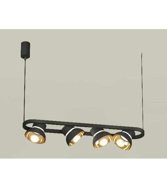 Светильник Ambrella light XB9164081/4 SBK/PYG/CL черный песок/золото желтое полированное/прозрачный GX53 (С9164, N8145)