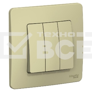 Выключатель 3-кл. СП BLANCA (сх.1+1+1) 10А 250В беж. SchE BLNVS100507