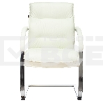 Кресло офисное Бюрократ T-9927SL-LOW-V слоновая кость, кожа, низк.спин. полозья, металл хром, фото9