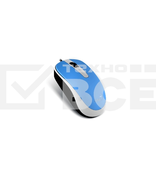 Мышь проводная Genius DX-120 голубой, 1000 dpi, USB, кнопки - 3