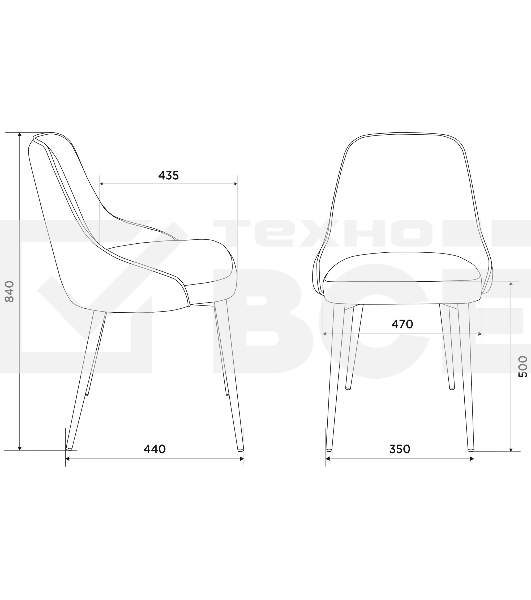 Стул для кухни Бюрократ KF-5_2 комплект 2 шт фиолетовый зигзаг металл черный на ножках (KF-5/ZIG/VIOLET_2)