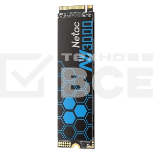 Накопитель SSD Netac NV3000, 1TB, PCIe 3.0 x4, M.2 2280, NVMe, R/W 3100/2100