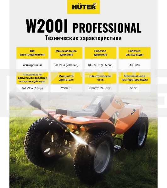 Мойка Huter W200i PROFESSIONAL
