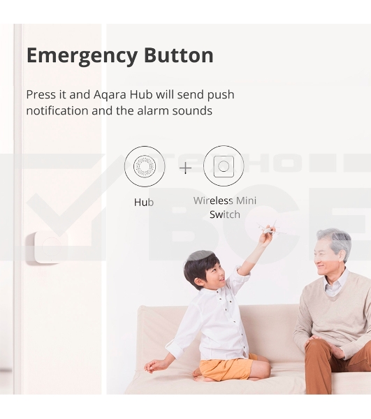Выключатель Aqara Беспроводной мини-выключатель Aqara Wireless Mini Switch WXKG11LM