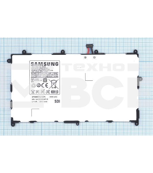 Аккумуляторная батарея SP368487A(1S2P) для Samsung Galaxy Tab 8.9, GT-P7300 6800mAh