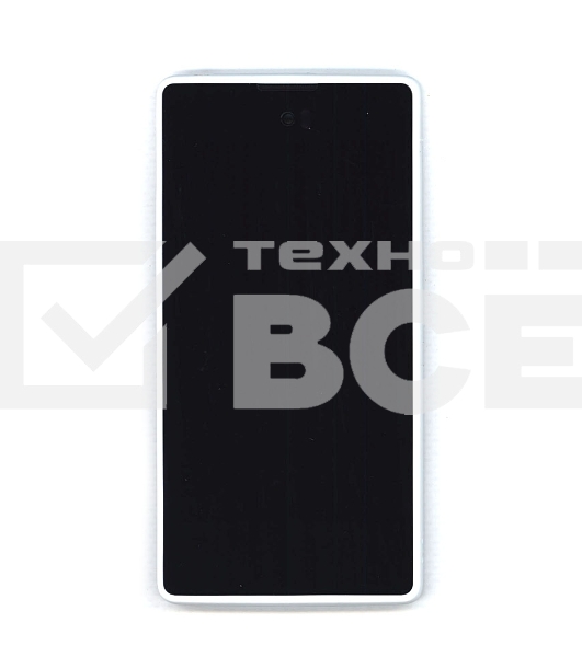 Дисплей для Yota YotaPhone 1 C9660 черный с белой рамкой